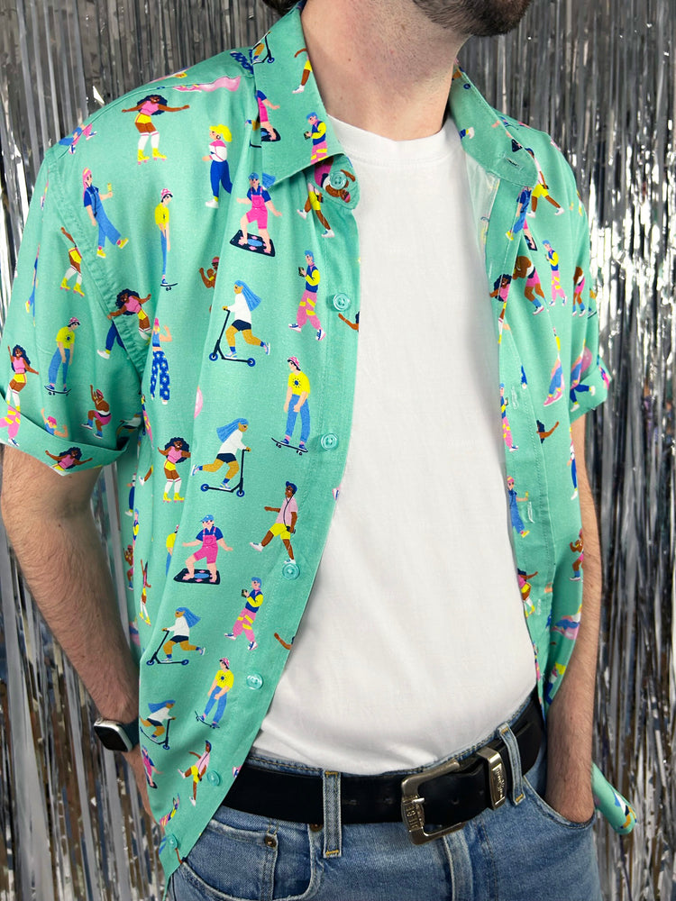 90s Living Illustrated Unisex Pattern Shirt