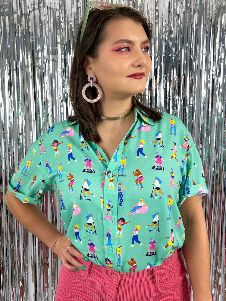 90s Living Illustrated Unisex Pattern Shirt