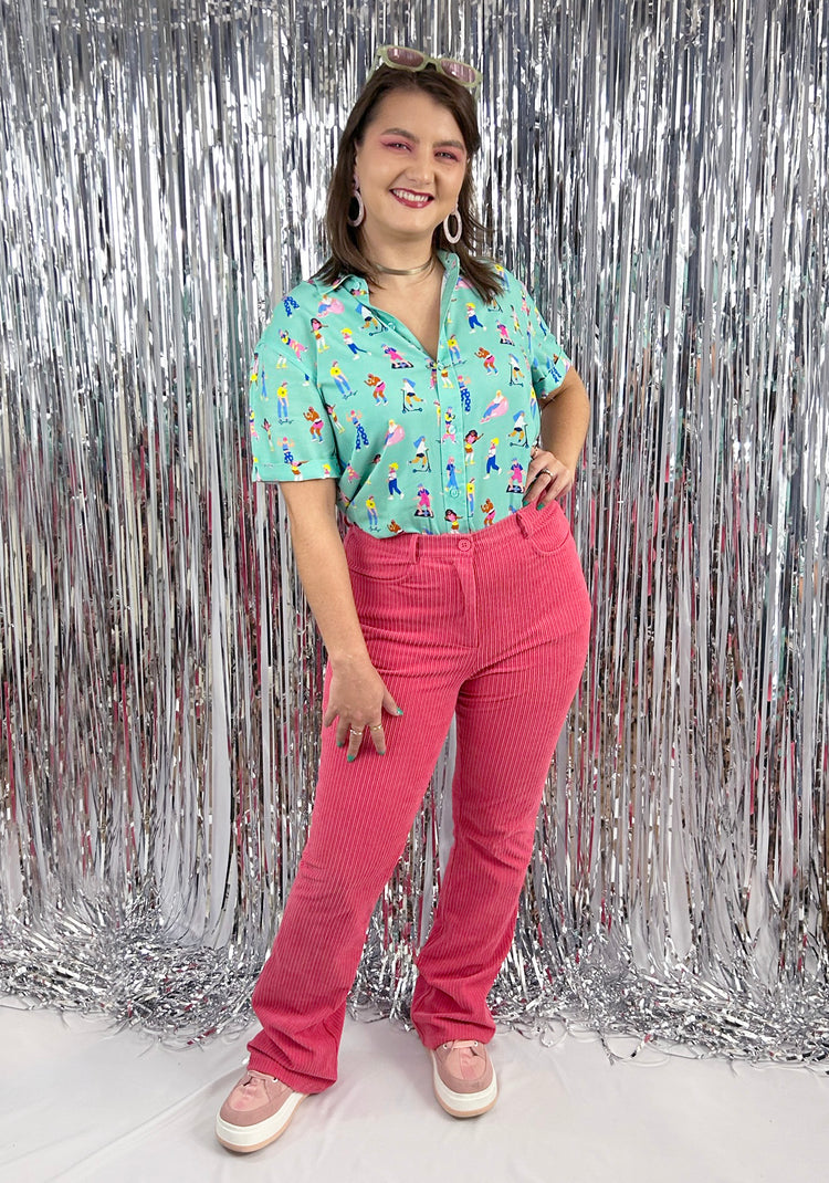 90s Living Illustrated Unisex Pattern Shirt
