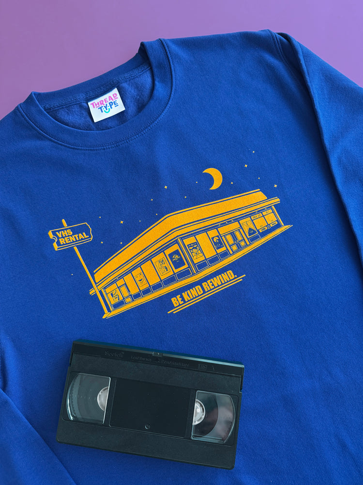 'A Night at the 90s VHS Store' Screen Printed Sweatshirt