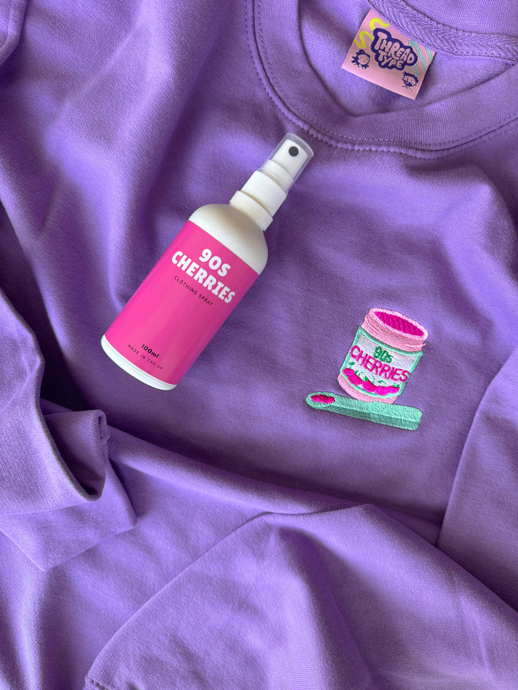 90s Cherries Scented Embroidered Sweatshirt