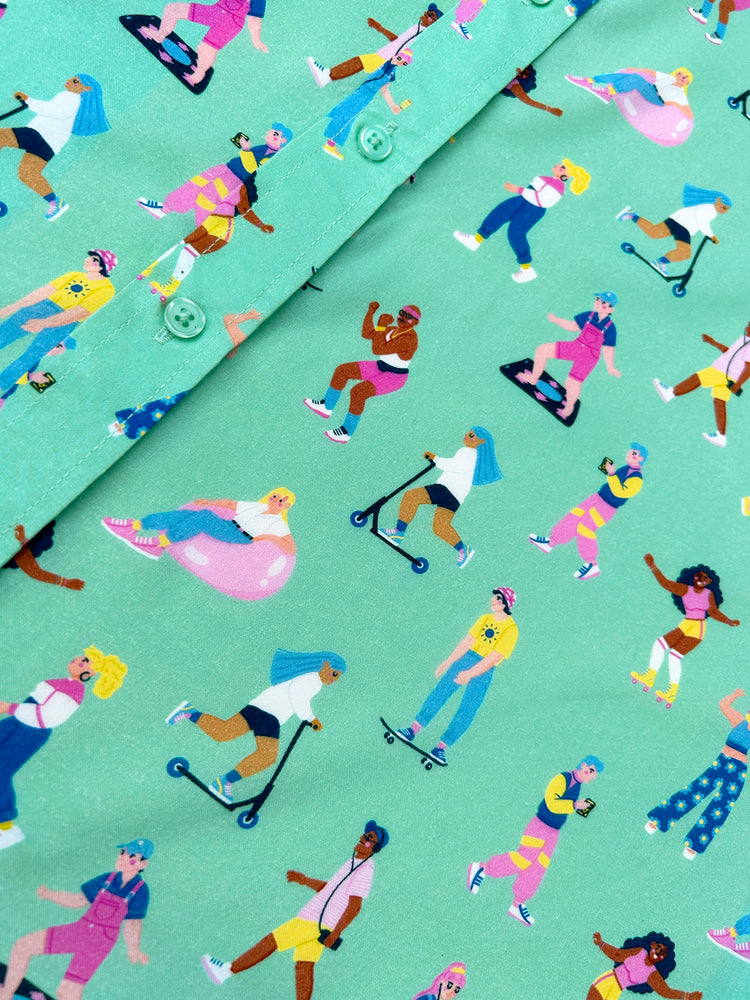 90s Living Illustrated Unisex Pattern Shirt