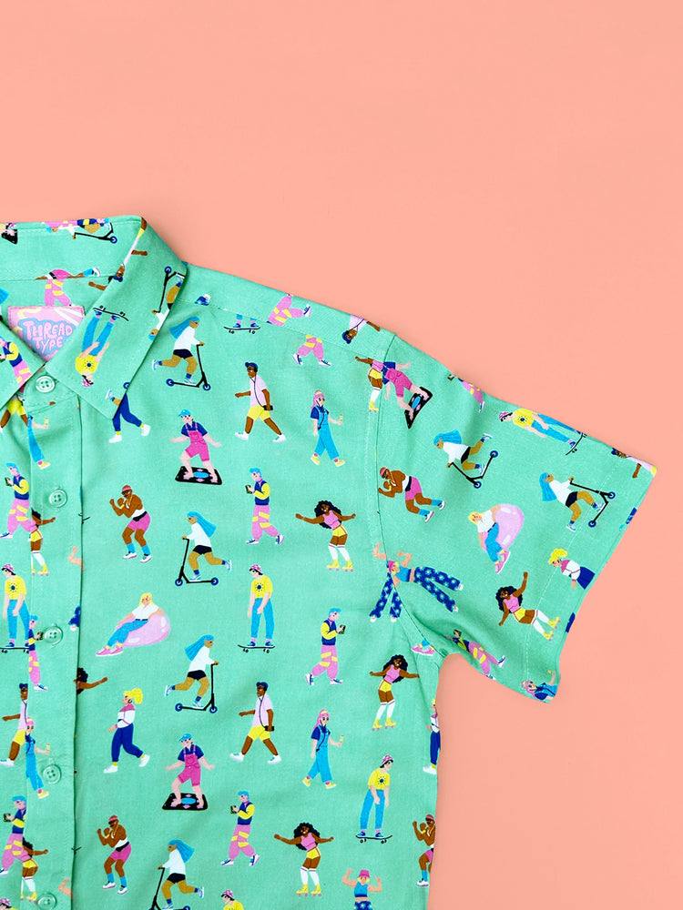 90s Living Illustrated Unisex Pattern Shirt