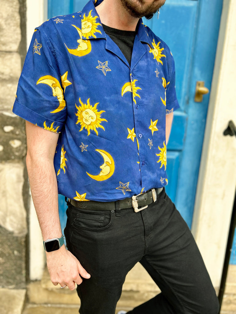 90s Sun and Moon Unisex Hawaiian Shirt