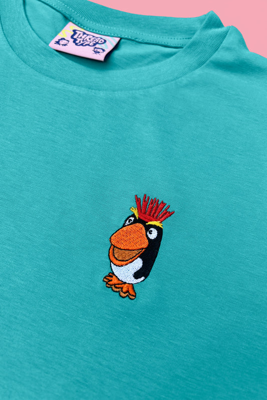 Ice Cream Penguin Embroidered T-Shirt