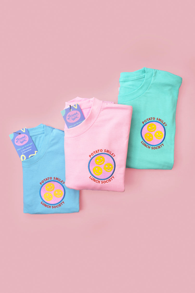 Potato Smiley Lunch Society Embroidered - T-shirt