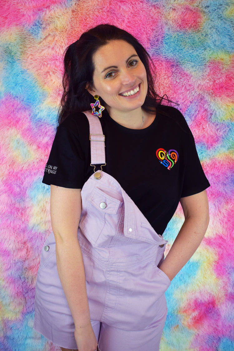 Heart Strings Embroidered T-shirt