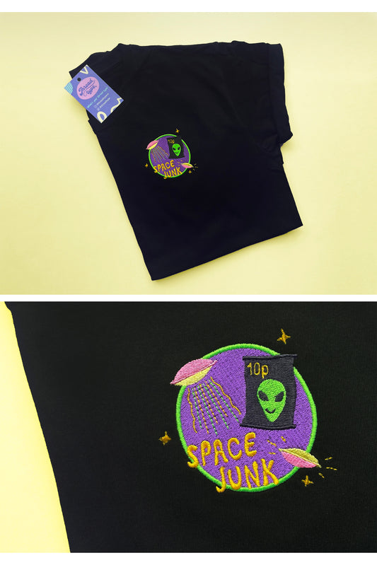 Space Junk Embroidered - T-shirt