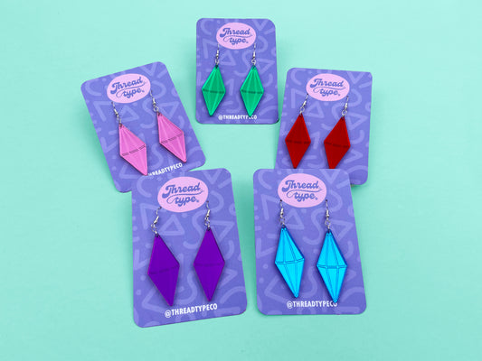Rhombus Earrings Set