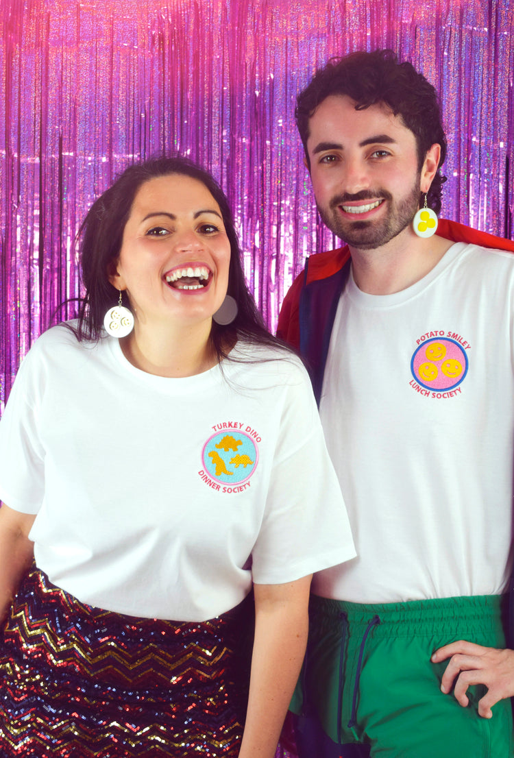 Potato Smiley Lunch Society Embroidered - T-shirt