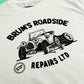 90s TV Show Brum inspired T-shirt design featuring a car with eye in a car workshop